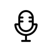 Microphone icon in trendy flat style isolated on white background. Microphone silhouette symbol for your website design, logo, app, UI. Vector illustration, EPS10.