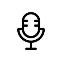 Microphone icon in trendy flat style isolated on white background. Microphone silhouette symbol for your website design, logo, app, UI. Vector illustration, EPS10.