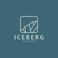 antártico frío montaña iceberg logo diseño, sencillo vector modelo símbolo ilustración