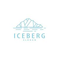 Antarctic Cold Mountain Iceberg Logo Design, Simple Vector Template Symbol Illustration