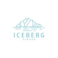 Antarctic Cold Mountain Iceberg Logo Design, Simple Vector Template Symbol Illustration