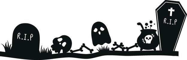 Halloween Border Element Design vector