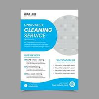 Cleaning Service A4 Flyer Template Design. House cleaning service poster flyer template, Poster brochure design, Flyer, leaflet design. Vector Illustrator EPS 10 version Editable and Print ready.