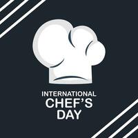 internacional del chef día. vector ilustración. profesión día festivo. cocinar. gorra.