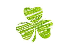 St Patrick Day abstract background with grunge shamrock leaf vector