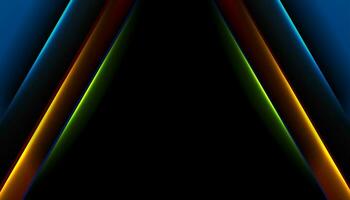 Futuristic technology background with colorful neon glowing lines vector