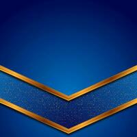 Luxury golden arrows with shiny dots on blue background vector