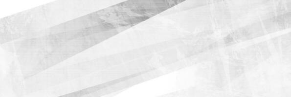 White and grey grunge stripes abstract banner design vector