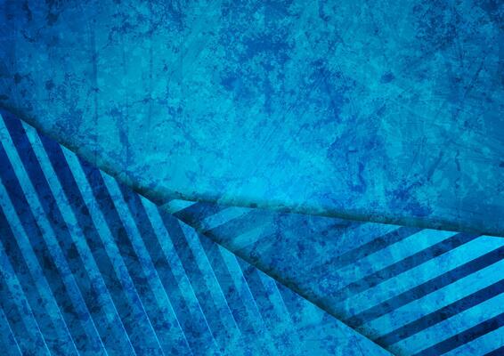 Vibrant blue grunge abstract tech geometric background