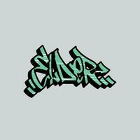 graffiti vector tagging letter word text street art mural