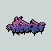 graffiti vector tagging letter word text street art mural