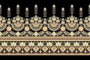 Botanical Seamless. Background Seamless Pattern Geometric Ethnic pattern design  for background, carpet, wallpaper, clothing, wrapping, Batik, fabric, printing textile illustration. vector