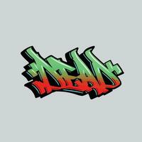 graffiti vector tagging letter word text street art mural