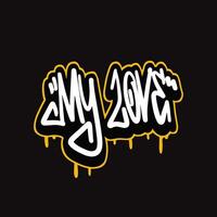 graffiti vector tagging letter word text street art mural