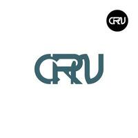 letra crn monograma logo diseño vector