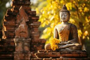 The artistic and literary achievements of the Ayutthaya era Thailand Rustic AI Generated photo