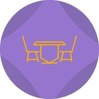 icono de vector de mesa de almuerzo