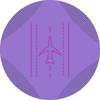 avión en icono de vector de pista