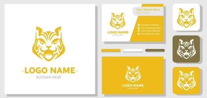 Tiger Logo and Business Template Set vector