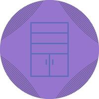 Cupboard with Shelves Vector Icon