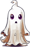 Halloween Ghost Illustration with AI Generative png