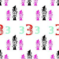 Seamless pattern of numbers. vector