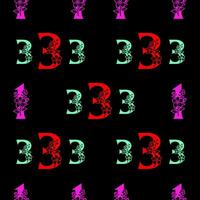 Seamless pattern of numbers. vector