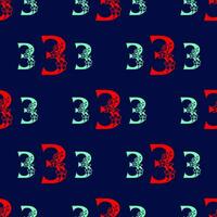 Seamless pattern of numbers. vector