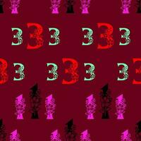 Seamless pattern of numbers. vector