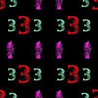 Seamless pattern of numbers. vector