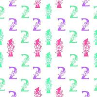 Seamless pattern of numbers. vector