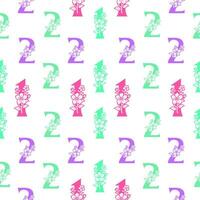 Seamless pattern of numbers. vector