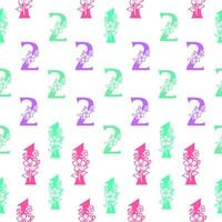 Seamless pattern of numbers. vector