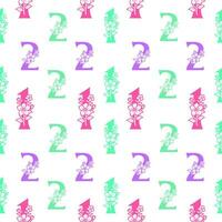Seamless pattern of numbers. vector