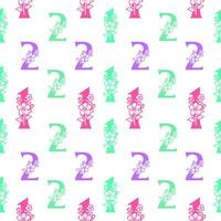 Seamless pattern of numbers. vector