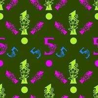 Seamless pattern of numbers. vector