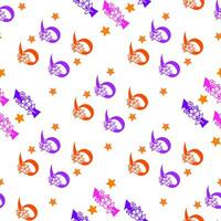 Seamless pattern of numbers. vector