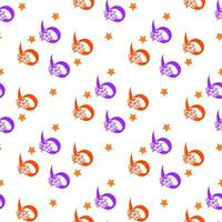 Seamless pattern of numbers. vector
