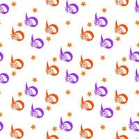 Seamless pattern of numbers. vector