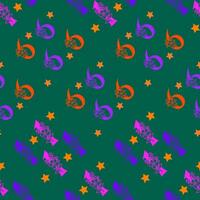 Seamless pattern of numbers. vector