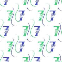 Seamless pattern of numbers. vector