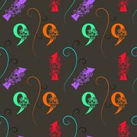 Seamless pattern of numbers. vector