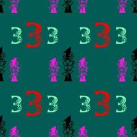 Seamless pattern of numbers. vector