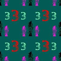 Seamless pattern of numbers. vector