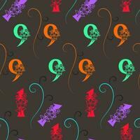 Seamless pattern of numbers. vector