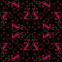 Seamless pattern of numbers. vector