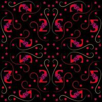 Seamless pattern of numbers. vector