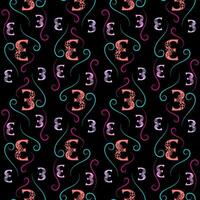 Seamless pattern of numbers. vector