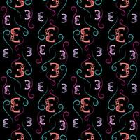 Seamless pattern of numbers. vector