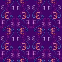 Seamless pattern of numbers. vector